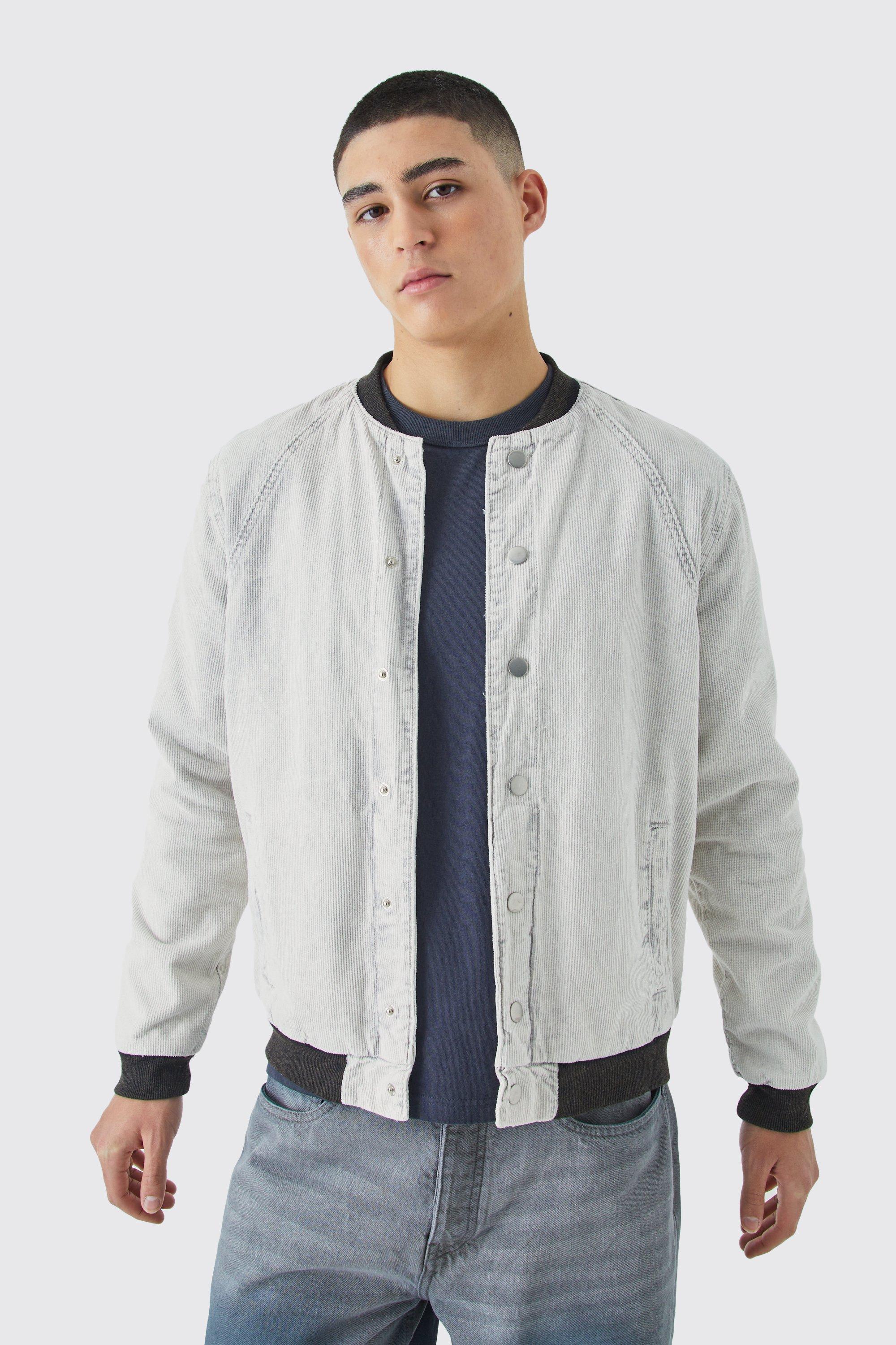 Light grey sale bomber jacket mens